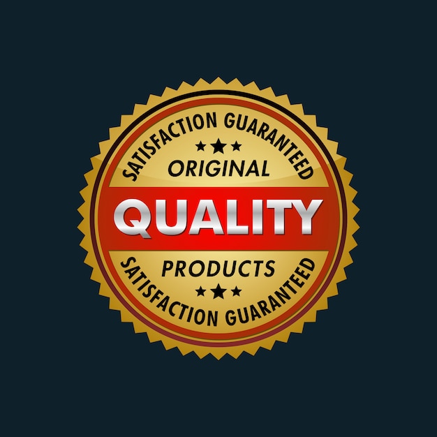 Satisfacción garantizada logotipo de productos originales