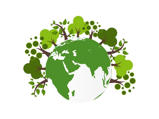 Save Earth Planet World Concept Día Mundial del Medio Ambiente concepto ecología concepto ecológico hoja natural verde y árbol en el globo terrestre
