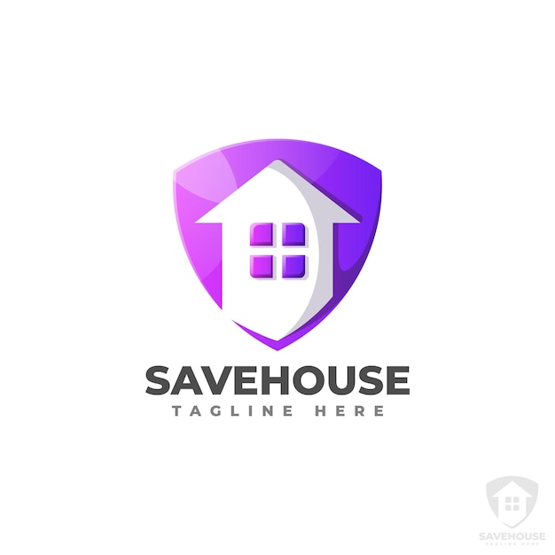 Vector save house - logotipo de vivienda cómoda