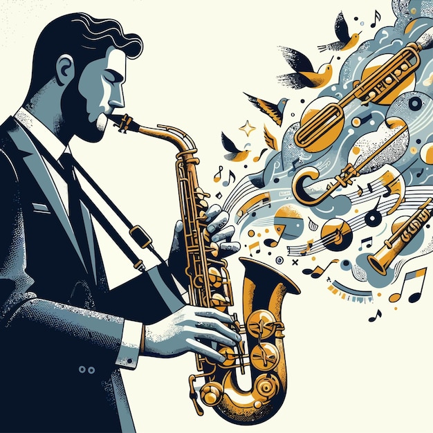 Vector el saxofón.