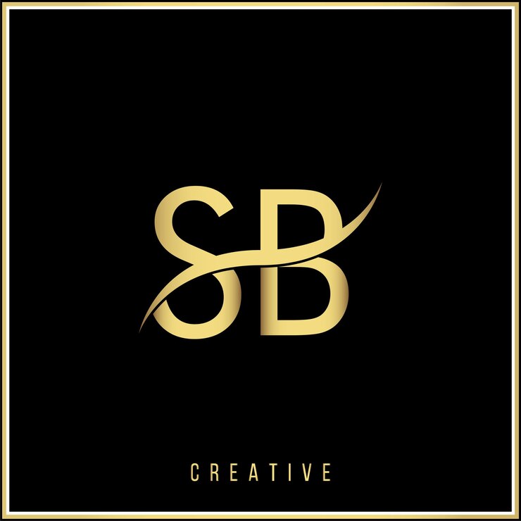 Vector sb creative golden premium vector el último diseño del logotipo creative golden diseño del logotipo diseño moderno