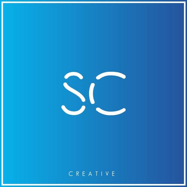 SC Premium Vector último diseño del logotipo Creative Logo Vector Ilustración de las letras del logotipo Logo Creative