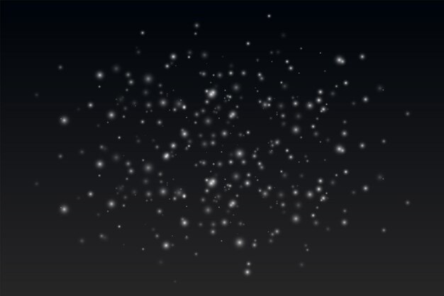 Scattered floating particles with various sizes on gradient background Creates dynamic composition with depth and ambient atmosphere