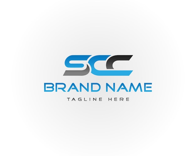 SCC Resumen de la letra El logotipo del monograma El diseño de la plantilla vectorial