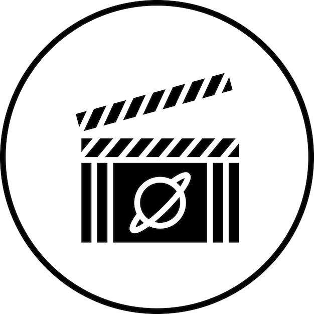 Sci fi Ilustración del icono vectorial de la película del conjunto de iconos de la película