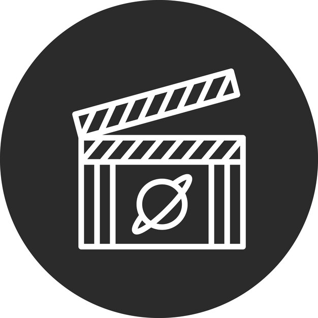 Sci fi Ilustración del icono vectorial de la película del conjunto de iconos de la película