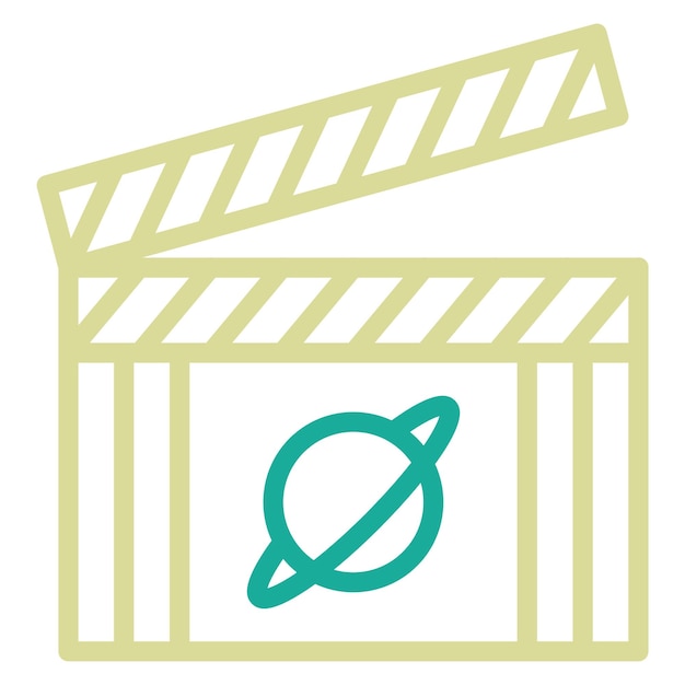 Sci fi Ilustración del icono vectorial de la película del conjunto de iconos de la película