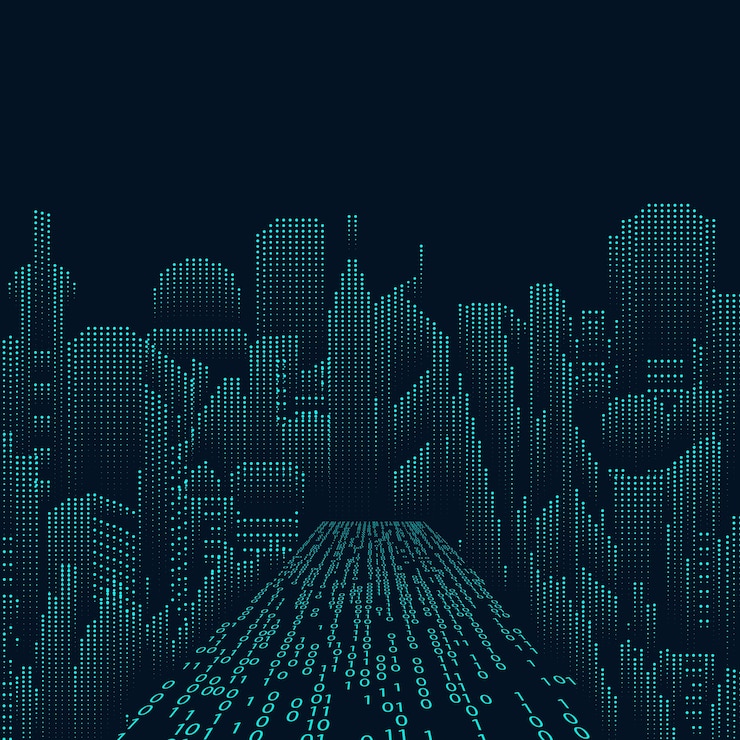 Vector scifi city