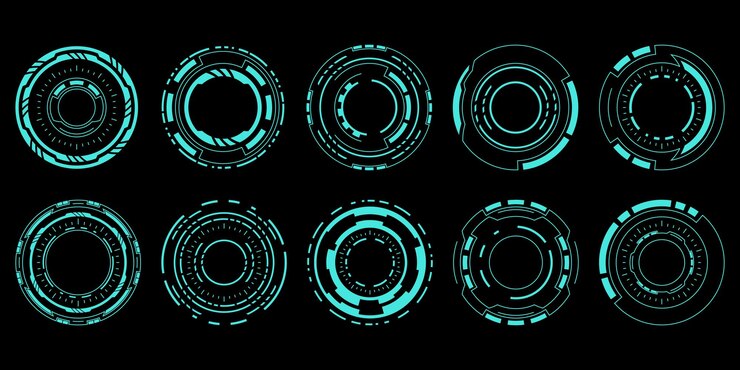 Vector scifi futurista hud tablero de instrumentos pantalla de tecnología de realidad virtual conjunto de interfaz de usuario