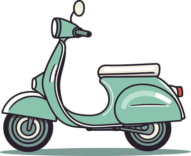un scooter con una bombilla en él