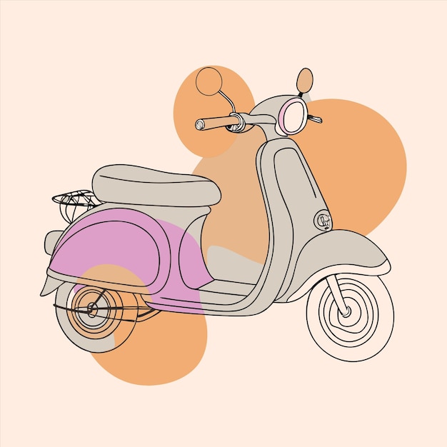 un scooter con una cubierta rosa que dice scooter