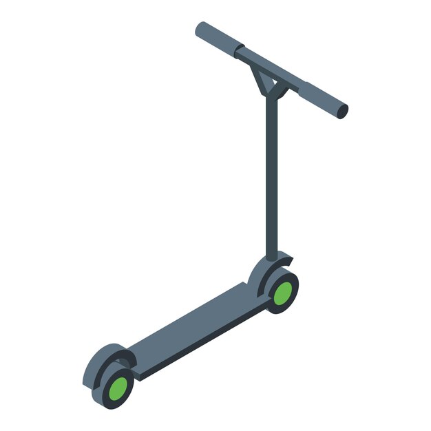 El scooter eléctrico moderno está aislado sobre un fondo blanco