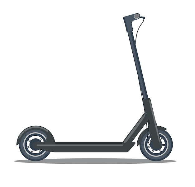 Vector scooter eléctrico sobre un fondo blanco