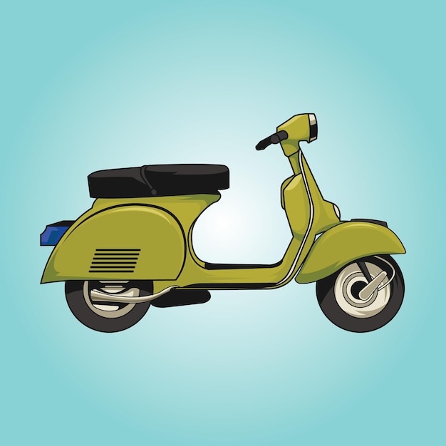 Vector un scooter con la palabra vespa en él