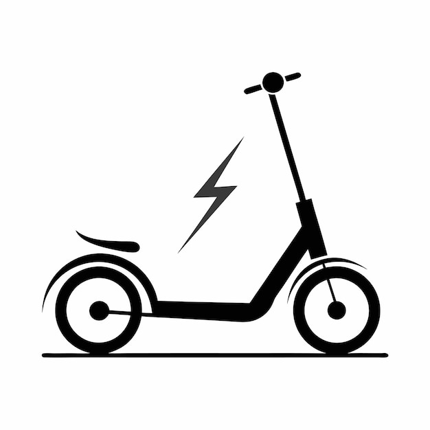 scooter con un rayo en la parte superior