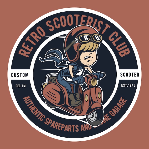 Scooterist retro