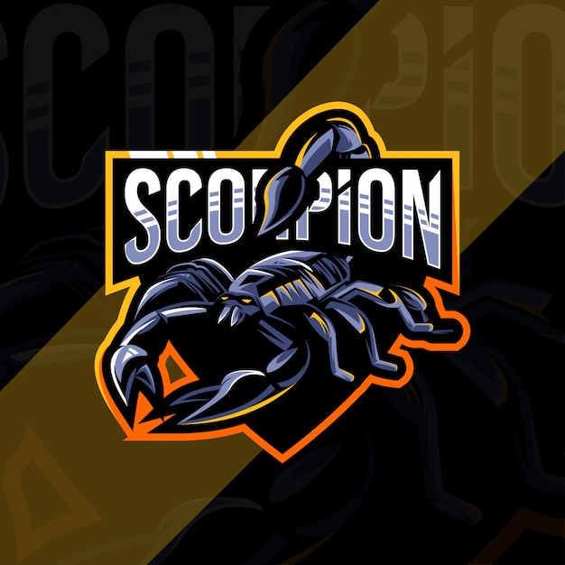 Scorpion mascot logo esport design