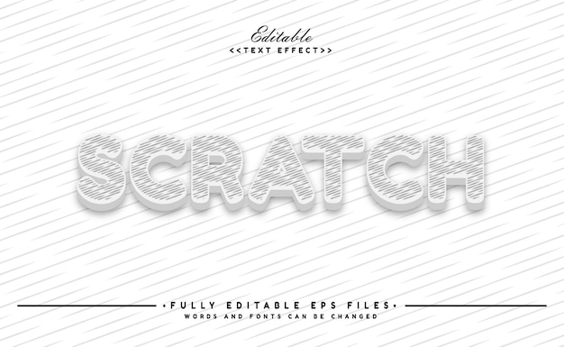 Vector scrach efecto de texto escrito a mano