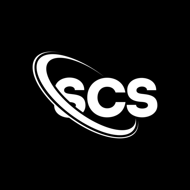 SCS logotipo SCS letra SCS letra diseño de logotipo Iniciales Logotipo SCS vinculado con círculo y monograma en mayúsculas Logo SCS tipografía para negocios tecnológicos y marca inmobiliaria