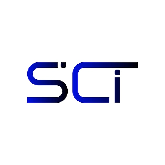 SCT iniciales monograma gradiente moderno minimalista letra marca de identidad de negocio vector diseño del logotipo