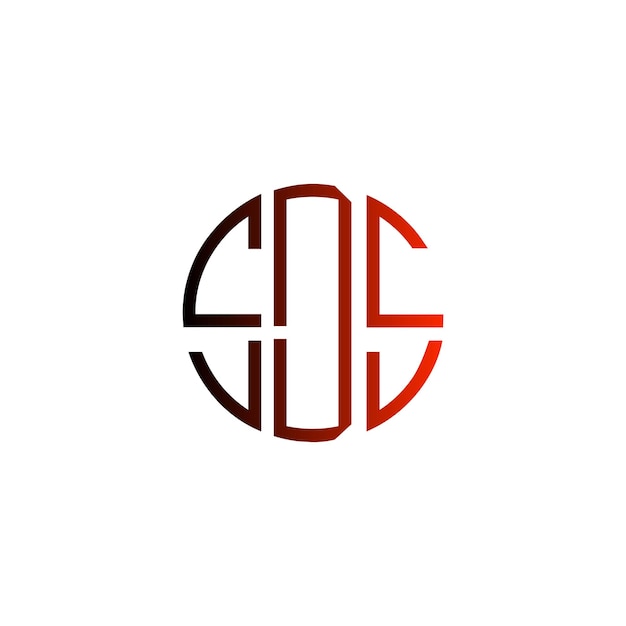 sds círculo moderno minimalista simple monograma diseño de logotipo de lujo para la marca