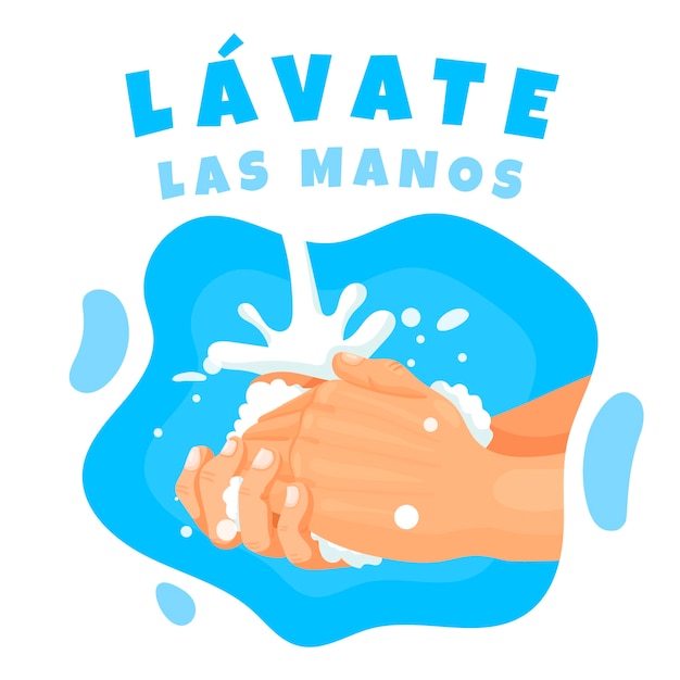 Sé limpio y lávate las manos concepto