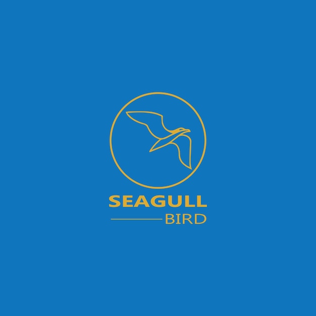 Seagull Bird logo icono vector diseños