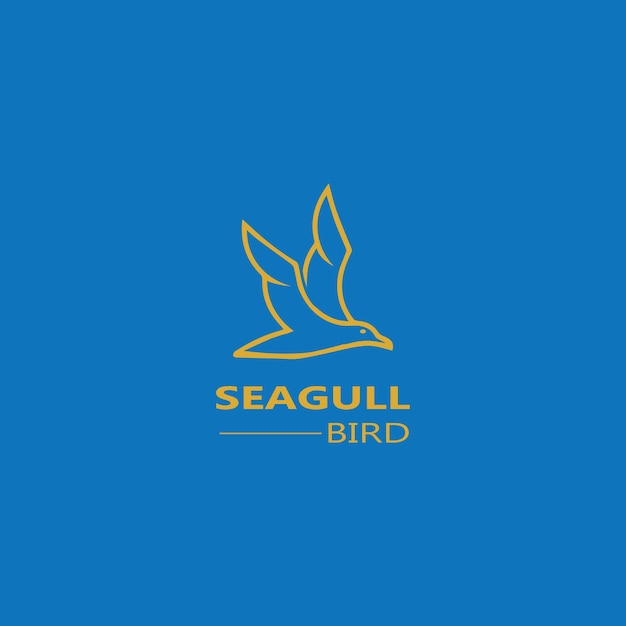 Seagull Bird logo icono vector diseños