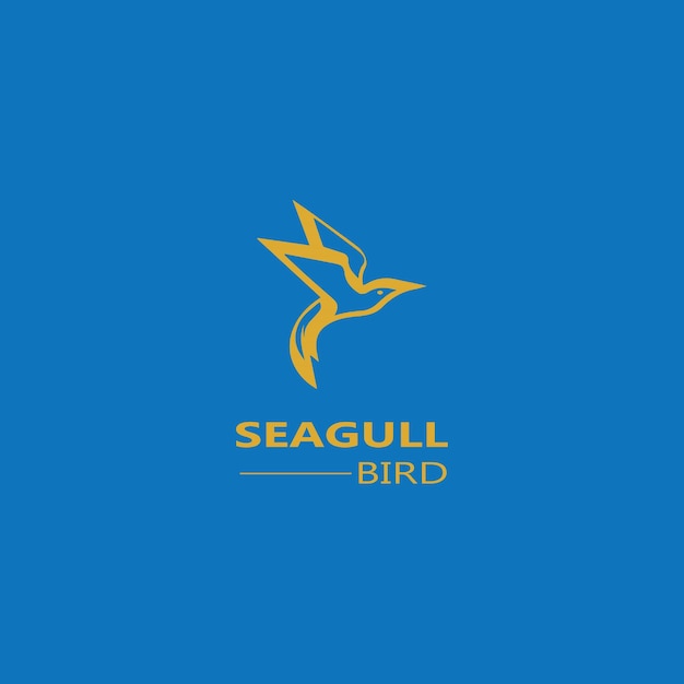 Seagull bird logo icono vector diseños