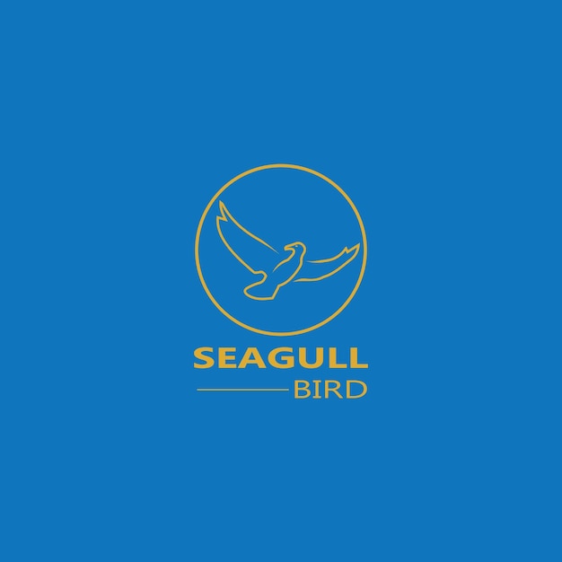 Seagull Bird logo icono vector diseños