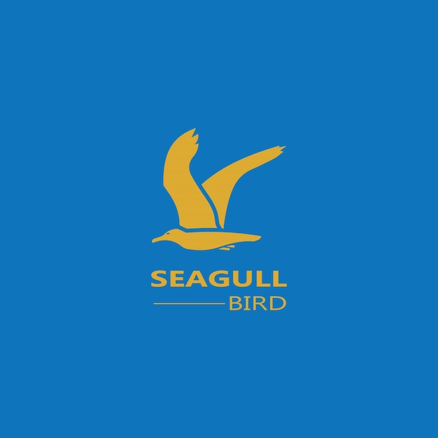 Seagull bird logo icono vector diseños