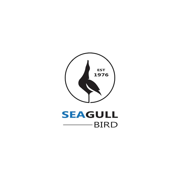 Seagull Bird logo icono vector diseños