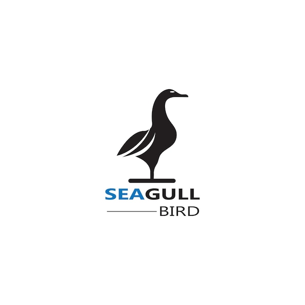 Seagull Bird logo icono vector diseños