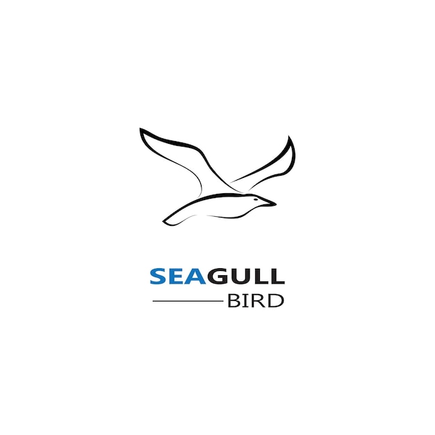 Seagull bird logo icono vector diseños