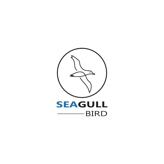 Seagull bird logo icono vector diseños