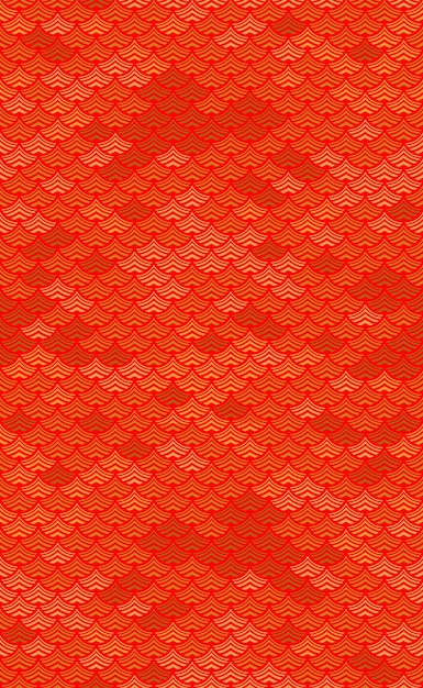 Seamles sabstract fondo rojo con oro en ondas estilizadas de estilo tradicional chino Vector