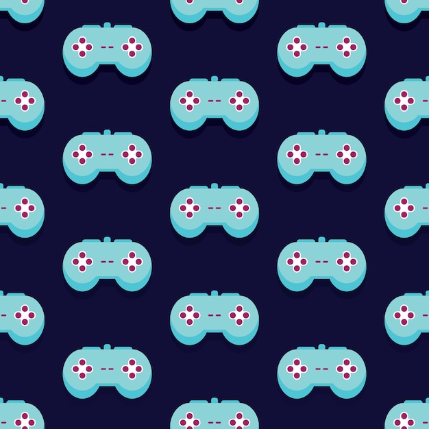 Vector seamless gamepad pattern vector