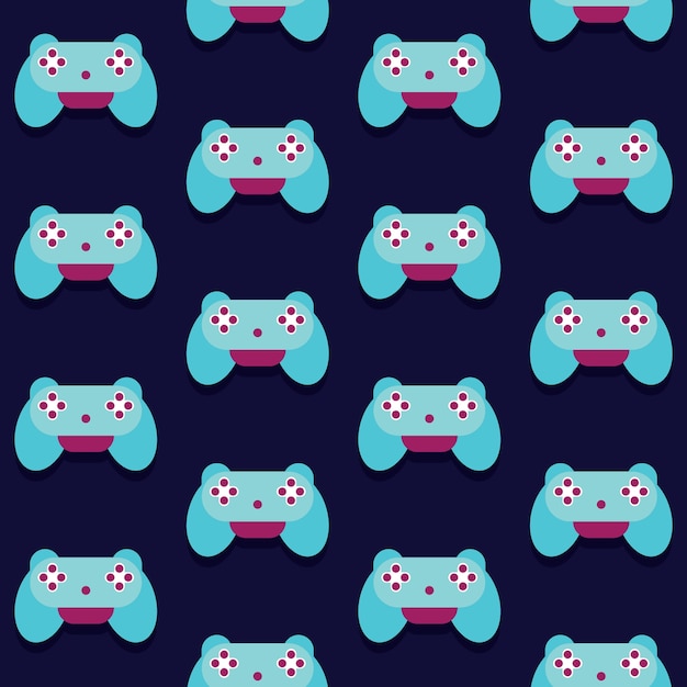 Vector seamless gamepad pattern vector