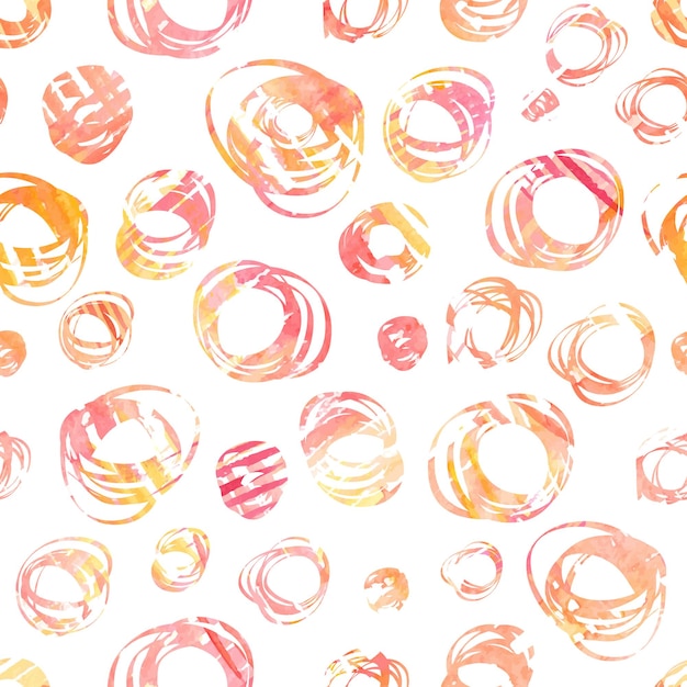 seamless, patrón, con, garabato, acuarela, ornamento