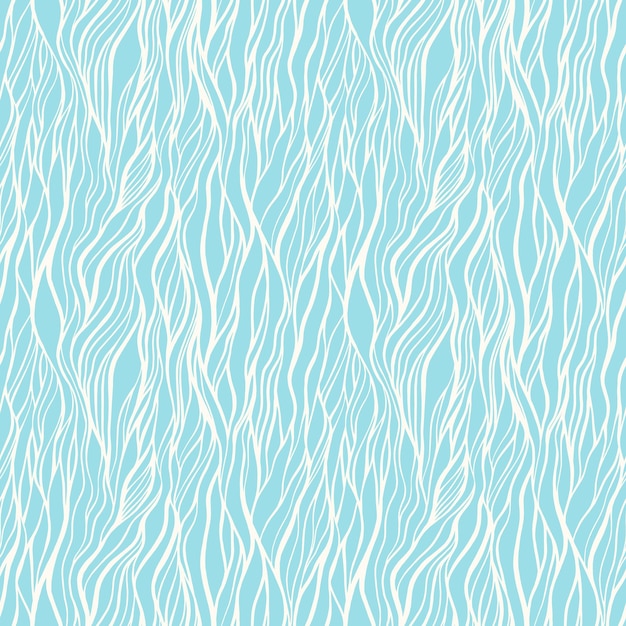 Vector seamless, patrón, con, garabato, ondas, ornamento