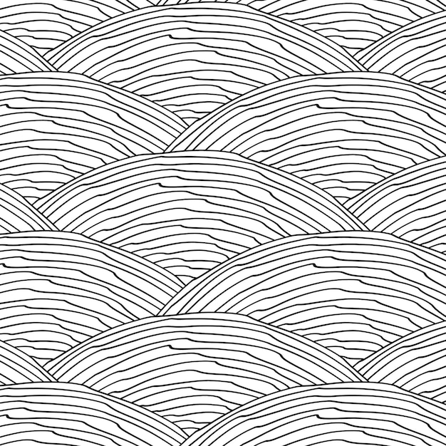 seamless, patrón, con, garabato, ornamento