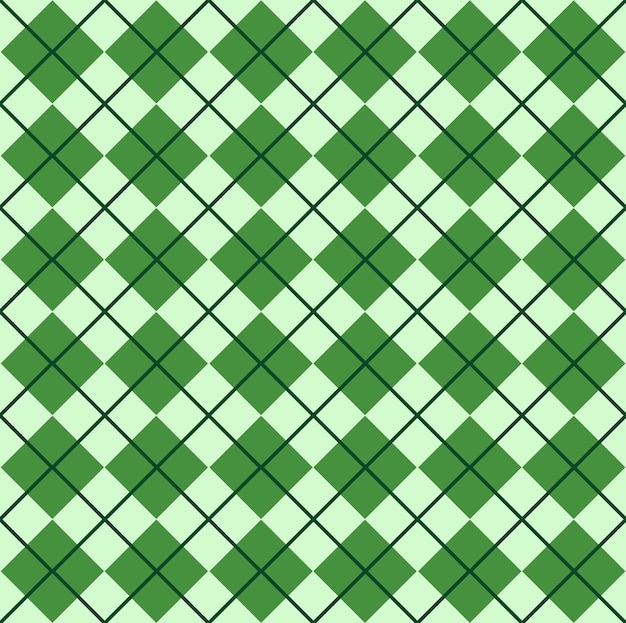 seamless, patrón, de, verde, plano, cheque de la tela escocesa