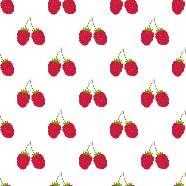 Seamless pattern Flat Raspberry