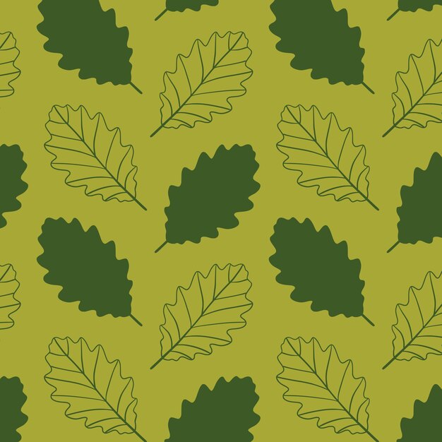 Seamless pattern with autumn leaf silhouettes Perfect for seasonal textiles wrapping paper