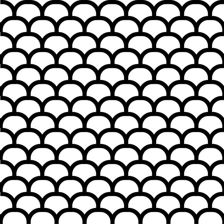 Vector seamless pattern with circles black geometric circle pattern vector illustration