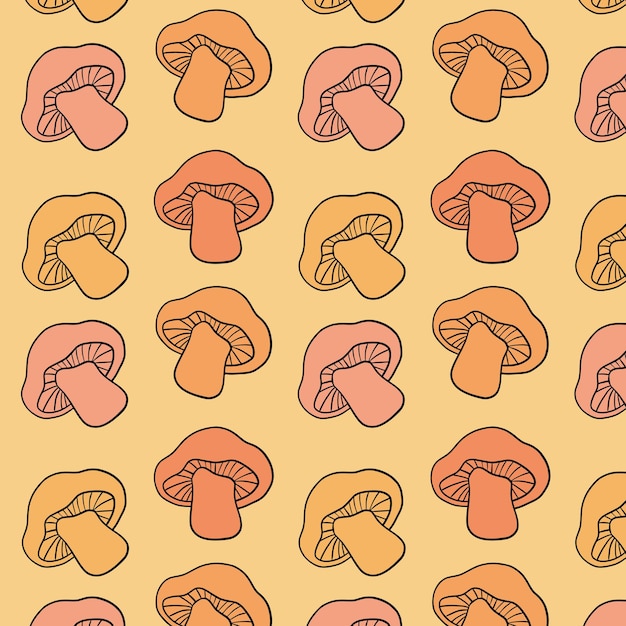 Seamless pattern with colorful mushrooms Perfect for fabric wallpaper wrapping paper packaging