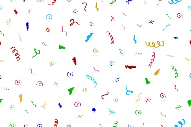 Seamless sketch vector, confeti para el momento del aniversario