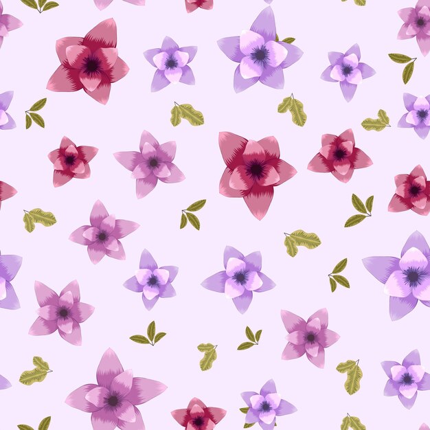 Seamless vector patrón lindo papel tapiz de flores florales, ropa de mujer