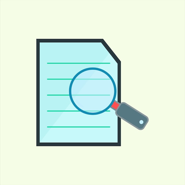 Search document icon icon related to design elements suitable for web site app user interfaceselement printable etc flat icon style simple vector design editable