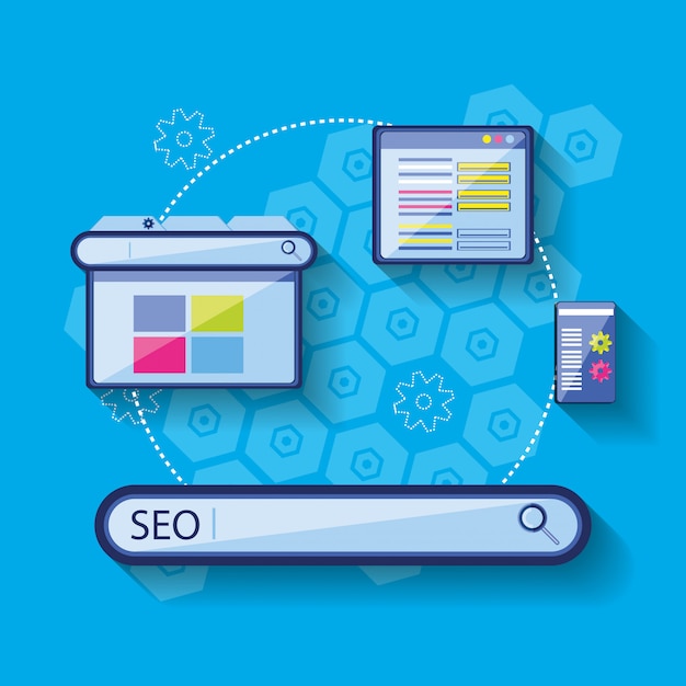 Search engine optimization set icons